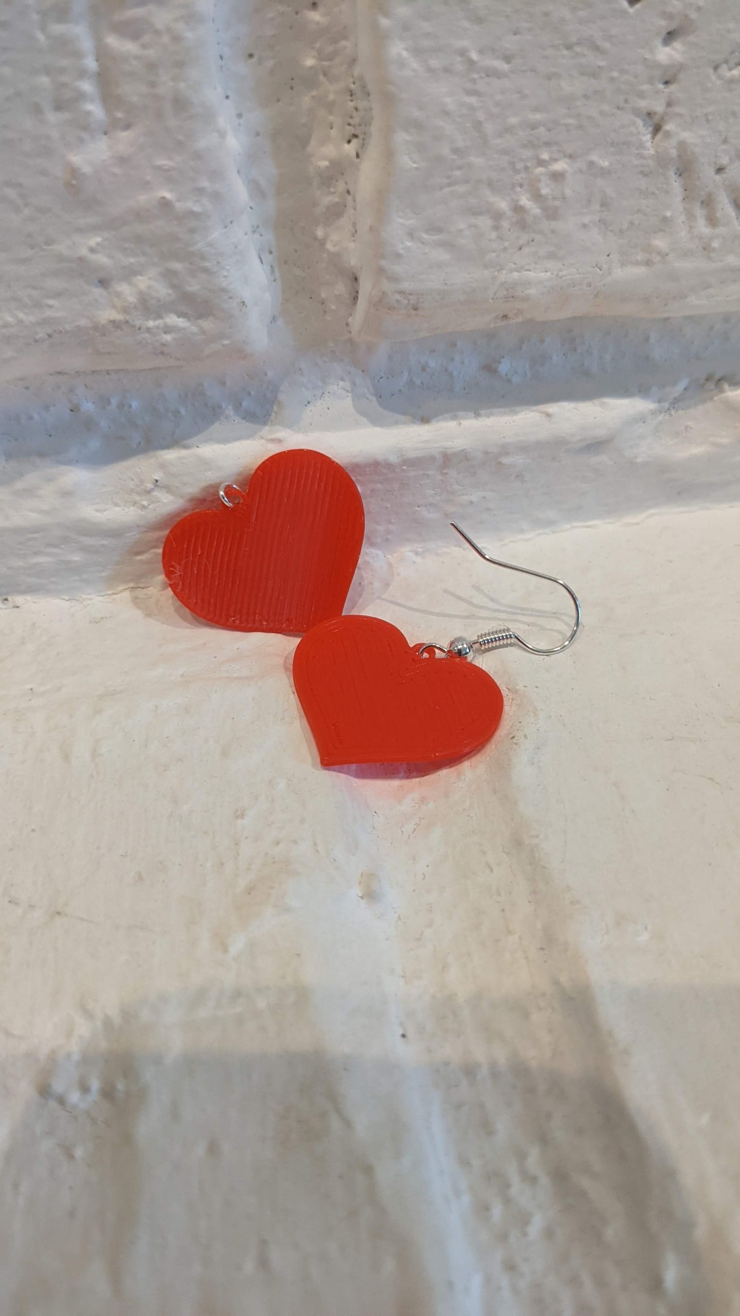 Filled Heart Earring