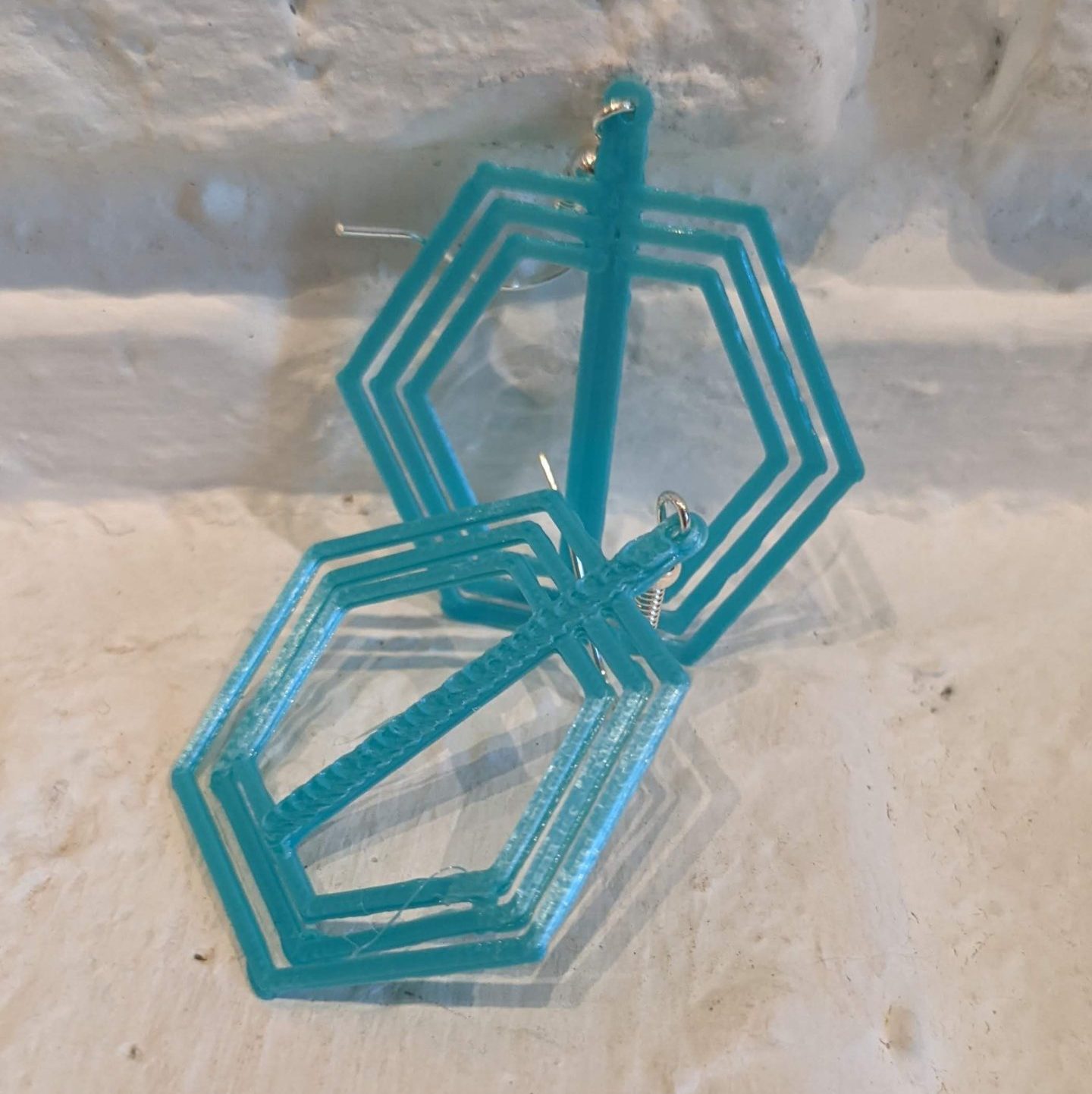 Repeating Hex Earring